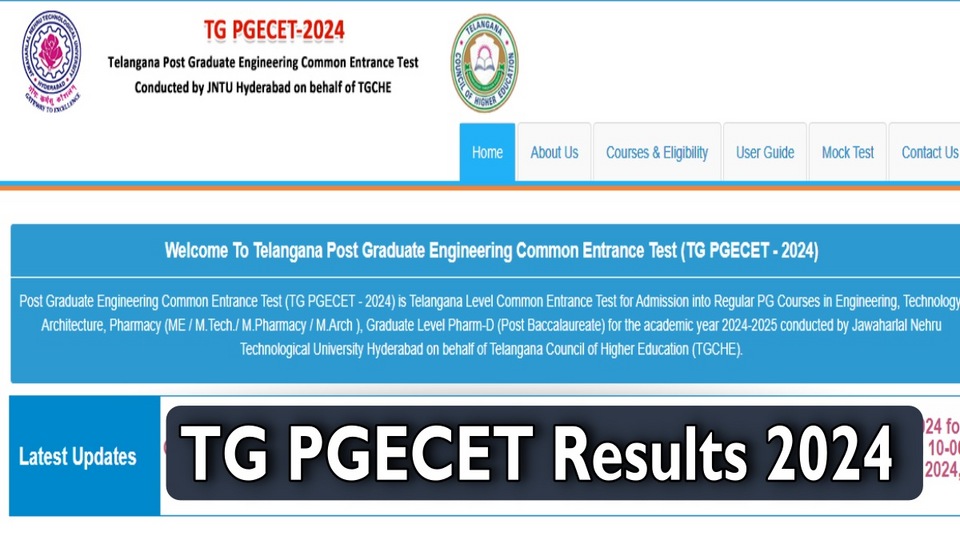 TG PGECET Results 2024 : తెలంగాణ పీజీఈసెట్ ఫలితాలు విడుదల, ర్యాంక్ ...