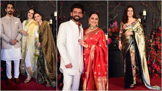 Sonakshi Sinha wedding reception: బాలీవుడ్ నటి సోనాక్షి సిన్హా వెడ్డింగ్ రిసెప్షన్ లో బాలీవుడ్ తారలు మెరిశారు. సిద్ధార్థ్, అదితి, రేఖ, సల్మాన్, కాజోల్ లాంటి వాళ్లు ప్రత్యేక ఆకర్షణగా నిలిచారు.