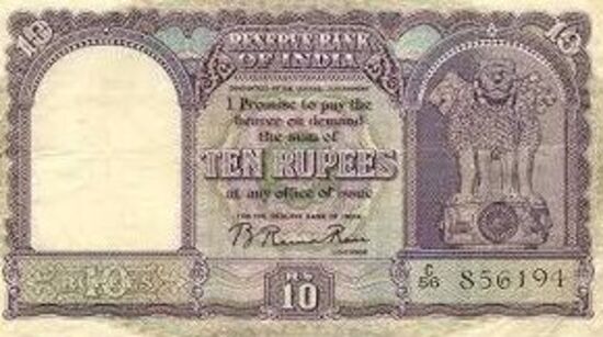 1949 లో అశోక స్తంభం భారతీయ నోట్లపై ముద్రించారు, ఇది కింగ్ జార్జ్ &nbsp;చిత్రం స్థానంలో ముద్రించారు.