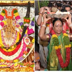 <p>ఎల్లమ్మ తల్లి కల్యాణ మహోత్సవానికి భారీగా భక్తులు తరలివచ్చారు. రాష్ట్ర ప్రభుత్వం తరఫున మంత్రి కొండా సురేఖ అమ్మవారికి పట్టు వస్త్రాలు సమర్పించారు.</p>