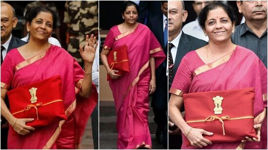 నిర్మలా సీతారామన్ ప్రతి బడ్జెట్ సెషన్‌కు ఇండియన్ టెక్స్‌టైల్స్‌ను ప్రొత్సహించేలా చీరలు ధరిస్తారు. భారతీయ వస్త్రాలు, హస్తకళల పట్ల ఆమెకు ఉన్న అభిమానాన్ని ఇది తెలియజేస్తుంది. తన తొలి బడ్జెట్ సమావేశాలకు సంప్రదాయ బ్రీఫ్ కేస్‌ను పక్కనబెట్టి ఎరుపు రంగు ప్యాకెట్‌లో రిబ్బన్‌తో బడ్జెట్ తీసుకువచ్చారు. బంగారు అంచులతో కూడిన పింక్ మంగళగిరి పట్టుచీరను అప్పుడు ఎంచుకున్నారు.
