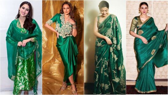 Green Celebrities: నార్త్‌ ఇండియాలో హరియాలీ తీజ్ పండుగను బాగా జరుపుకుంటారు. ప్రత్యేకంగా పూజలు నిర్వహిస్తారు. వీటి కోసం గ్రీన్ డ్రెస్‌లు, చీరల్లో ఆడవాళ్లు మెరిసిపోతారు. అలాంటి వాళ్లు ఈ బాలీవుడ్ సెలబ్రిటీల గ్రీన్ లుక్స్ నుంచి స్ఫూర్తి పొందొచ్చు.