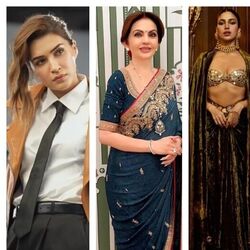 <p>బాలీవుడ్ సెలెబ్రిటీలు నేడు స్టైలిష్ లుక్‍లతో తళుక్కుమన్నారు. ట్రెండీ డ్రెస్‍లో గ్లామరస్‍గా కనిపించారు. ప్రముఖ పారిశ్రామికవేత్త నీతా అంబానీ చీరలో కనిపించారు. ఆ ఫొటోలు ఇవే..</p>
