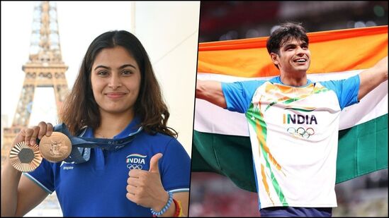 Neeraj Chopra Manu Bhaker: పారిస్ లో నీరజ్, మను ఇద్దరూ సిగ్గుపడుతూ మాట్లాడుకుంటున్న వీడియో, తర్వాత మను తల్లి నీరజ్ తో మాట్లాడుతూ తనపై ఒట్టేయించుకుంటున్న వీడియో సోషల్ మీడియాలో వైరల్ అయింది.