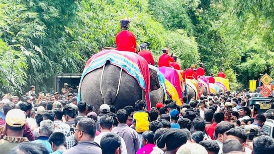 కొడగులోని దుబారే, నాగరహోళే నుంచి ఏనుగులు ఇప్పటికే దసరా ఉత్సవాలు 2024లో పాల్గొనేందుకు మైసూరుకు చేరుకున్నాయి. ఇప్పటికే తొమ్మిది ఏనుగులు వచ్చాయి. రెండో దశలో మరో ఐదు ఏనుగులు రానున్నాయి.&nbsp;