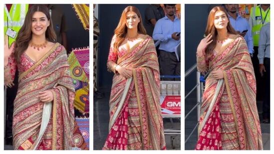 Celebrities Fashion: మన ఆదిపురుష్ సీత కృతి సనన్ స్టైల్ ఇది. ఆమె తరుణ్ తహిలియానీ చీరలో ఇలా ఎంతో అందంగా కనిపించింది.&nbsp;