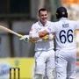 <p>Pakistan vs England 1st Test: హ్యారీ బ్రూక్, జో రూట్ పాకిస్థాన్ బౌలర్లకు చుక్కలు చూపించారు. ఇద్దరూ కలిసి నాలుగో వికెట్ కు ఏకంగా 453 పరుగులు జోడించడం విశేషం. ఈ ఇద్దరి జోరుతో ఇంగ్లండ్ తన తొలి ఇన్నింగ్స్ ను 7 వికెట్లకు 823 పరుగుల దగ్గర డిక్లేర్ చేసింది. పాకిస్థాన్ తొలి ఇన్నింగ్స్ లో 556 పరుగులు చేయగా.. ఇంగ్లండ్ కు 267 పరుగుల ఆధిక్యం లభించింది.</p>
