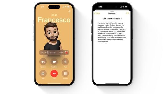 ఏఐ కాల్ రికార్డింగ్ అండ్ ట్రాన్స్క్రిప్షన్: యాపిల్ ఎట్టకేలకు కాల్ రికార్డింగ్ ఫీచర్ ను ఐఫోన్ లో ప్రవేశపెట్టింది. అయితే, ఇది చాలా శక్తివంతమైనది, కృత్రిమ మేధతో మరింత సహజంగా ఉంటుంది. ఐఫోన్ లో యూజర్లు ఇప్పుడు కాల్స్ ను రికార్డ్ చేసి, ఆ సంభాషణలోని ముఖ్యమైన అంశాలను నోట్స్ యాప్ లో ట్రాన్స్ స్క్రైబ్ చేసుకోవచ్చు.