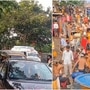 శ్రీశైలం ఆలయానికి పోటెత్తిన భక్తులు, 5 కి.మీ మేర ట్రాఫిక్ జామ్-రంగంలోకి పోలీసులు శ్రీశైలం ఆలయానికి పోటెత్తిన భక్తులు, 5 కి.మీ మేర ట్రాఫిక్ జామ్-రంగంలోకి పోలీసులు