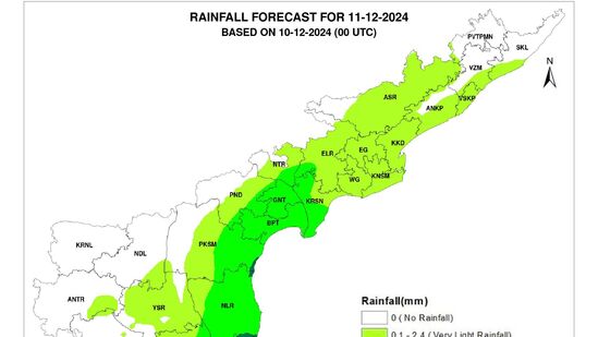 అల్పపీడనం ప్రభావంతో &nbsp;రేపు(బుధవారం) ఏపీలోని నెల్లూరు, అన్నమయ్య, చిత్తూరు, తిరుపతి జిల్లాల్లో కొన్నిచోట్ల తేలికపాటి నుంచి మోస్తరు వర్షాలు పడే అవకాశం ఉందని వాతావరణ శాఖ తెలిపింది. ఏలూరు, కృష్ణా,ఎన్టీఆర్, గుంటూరు, బాపట్ల, పల్నాడు, ప్రకాశం జిల్లాల్లో కొన్నిచోట్ల తేలికపాటి వర్షాలు పడే అవకాశం ఉందని వెల్లడించింది.&nbsp;