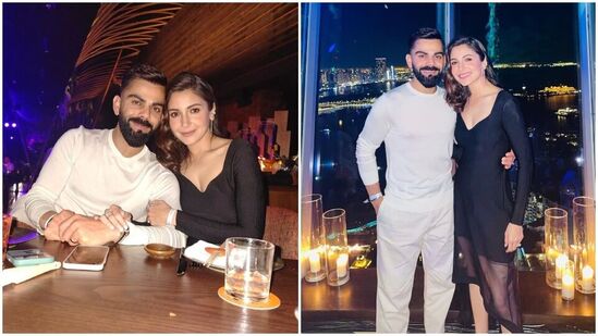 Virat Kohli Anushka Sharma: కోహ్లి, అనుష్క బ్లాక్ అండ్ వైట్ లుక్ ఇది. ఇద్దరూ కలిసి ఓ డిన్నర్ డేట్ కు వెళ్లిన సమయంలో ఇలా ఫొటోలు దిగారు.