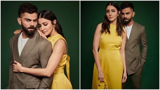 Virat Kohli Anushka Sharma: మరో ఈవెంట్ కోసం విరాట్, అనుష్క ఇలా ఫొటోలకు పోజులిచ్చారు. ఇందులో అనుష్క ఎల్లో కలర్ గౌన్ లో కనిపించగా.. బ్రౌన్ బ్లేజర్ వేసుకొని విరాట్ స్టైలిష్ గా కనిపించాడు.