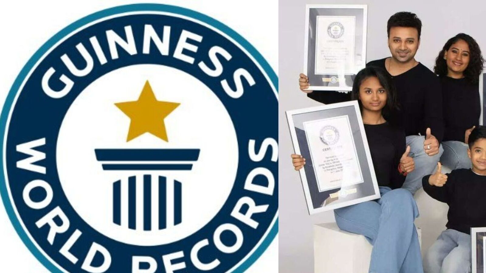 Telugu Family Guinness Records : ఫ్యామిలీ ఇంటే ఇదేనయ్యా...! నలుగురికీ ‘గిన్నిస్‌' రికార్డులు
