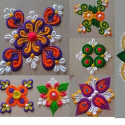 <p>భోగీకి, సంక్రాంతికి ఇంటి వాకిళ్లు ముగ్గులతో అందంగా ముస్తాబవుతాయి. ఇక్కడ ఇచ్చిన రంగుల డిజైన్లు అందరికీ నచ్చుతాయి.</p>