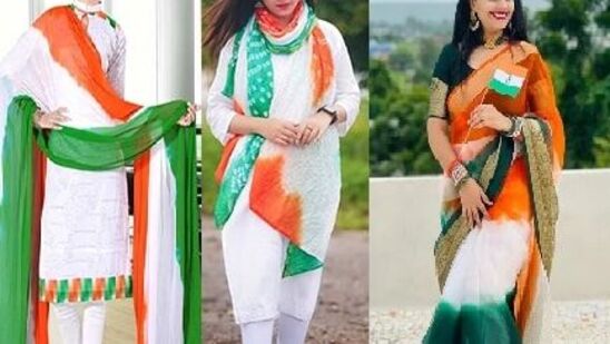 అన్నింటికన్నా ముఖ్యమైనది మీరు వేసుకునే వస్త్రాలు. ఆ రోజున మీరు వేసుకనే చీర లేదా ఫైజమా ఏదైనా తెలుపు, నారింజ, ఆకుపచ్చ రంగులతో కలిసి ఉన్నదైతే మరింత ఆకర్షణీయంగా కనిపిస్తారు.&nbsp;