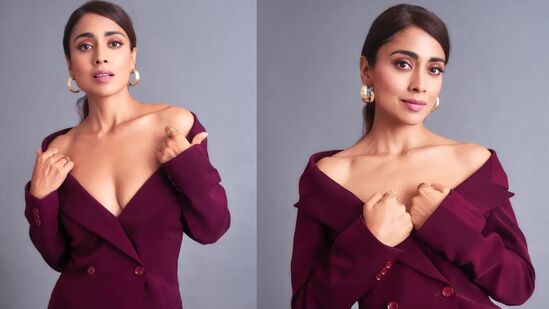 Shriya Bold Photos: శ్రియ శరణ్ అందాల విందు చూశారు కదా. పర్పుల్ కలర్ సూట్ లో ఆమె రెచ్చిపోయి ఫొటోలకు పోజులిచ్చింది.