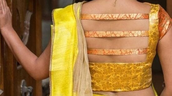 స్ట్రిప్ బ్లౌజ్ బ్యాక్ పాటర్న్