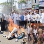 స్పీకర్ పై అనుచిత వ్యాఖ్యలు, భగ్గుమన్న కాంగ్రెస్ శ్రేణులు - కేటీఆర్, జగదీష్ రెడ్డి దిష్టిబొమ్మలు దహనం