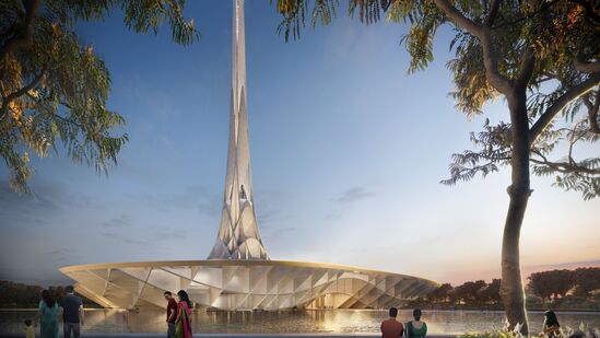 చారిత్రక బౌద్ధ స్థూపం  శిల్ప కళ ప్రేరణతో ఏపీ హైకోర్టు భవనానికి డిజైన్‌ చేశారు. 12.5 లక్షల అడుగుల విస్తీర్ణంలో 36కోర్టు హళ్లను ఇందులో నిర్మిస్తారు. 