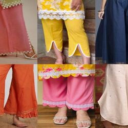<p>ప్లాజొలు లెగ్గిన్ లలా బిగుతుగా వండవు. ముఖ్యంగా వేసవివలో చర్మానికి గాలి తగలిందుకు ఇవి చాలా బాగా సహాయపడతాయి. సౌకర్యంతో పాటు కాస్త స్టైలీష్ లుక్ ని కూడా ఇస్తాయి. అయితే ప్రతిసారీ వీటిని సింపుల్‌గా వేసుకునే బదులుగా ఇక్కడున్న కొన్ని ట్రెండీ డిజైన  ప్లాజోలను ఎంచుకోండి.</p>