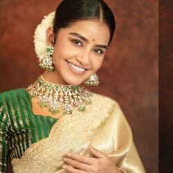 <p>స్టార్ హీరోయిన్ అనుపమ పరమేశ్వరన్ ట్రెడిషన్ లుక్‍లో మనసులను గెలిచేశారు. చీరకట్టులో మరింత అందంగా మెరిశారు. క్యూట్ చూపులతో తళుక్కుమనిపించారు. కుందనపు బొమ్మలా ఆకట్టుకున్నారు. </p>