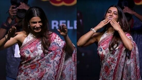 అంతేకాకుండా శుభం ప్రీ రిలీజ్ ఈవెంట్ సందర్భంగా స్టేజీపైకి ఎక్కిన సమంత అభిమానులకు ఫ్లైయింగ్ కిస్సెస్ పెడుతూ ప్రేమను చాటుకుంది. వైజాగ్ ఆడియెన్స్, ఫ్యాన్స్‌కు నమస్కారం చేసింది.  
