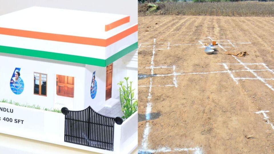 <p>ఇందిరమ్మ ఇళ్ల నిర్మాణ పనులు షురూ అయ్యాయి. మొదటి విడతలో లబ్ధిదారులుగా గుర్తించినవారు… నిర్మాణ పనులు చేస్తున్నారు. చాలాచోట్ల ముగ్గుపోయటం నుంచి బేస్ మెంట్ వరకు పనులు పూర్తయ్యాయి, మరికొందరూ శ్లాబులు కూడా వేశారు.</p>