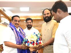 కేంద్రమంత్రితో సీఎం రేవంత్ రెడ్డి, మంత్రి ఉత్తమ్