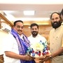 కేంద్రమంత్రితో సీఎం రేవంత్ రెడ్డి, మంత్రి ఉత్తమ్
