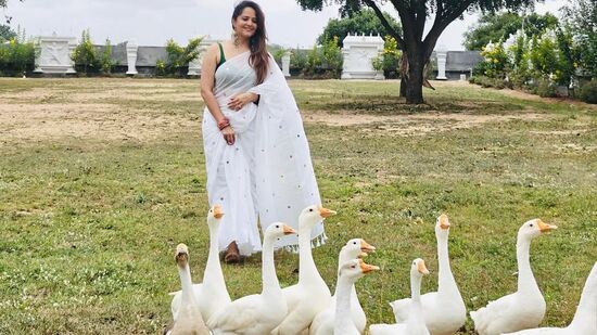 గుడి ఆవరణలో అనసూయ ఈ స్పెషల్ ఫొటోషూట్ చేసింది.