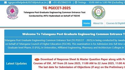 <p>ర్యాంక్ కార్డు కోసం <a href="https://pgecet.tgche.ac.in/" target="_blank">https://pgecet.tgche.ac.in/</a> వెబ్ సైట్ లోకి వెళ్లాలి. హోం పేజీలో కనిపించే డౌన్లోడ్ ర్యాంక్ కార్డు లింక్ పై క్లిక్ చేయాలి. హాల్ టికెట్, రిజిస్ట్రేషన్ నెంబర్, పుట్టిన తేదీ వివరాలను నమోదు చేయాలి.</p> <p>ర్యాంక్ కార్డు కోసం <a href="https://pgecet.tgche.ac.in/" target="_blank">https://pgecet.tgche.ac.in/</a> వెబ్ సైట్ లోకి వెళ్లాలి. హోం పేజీలో కనిపించే డౌన్లోడ్ ర్యాంక్ కార్డు లింక్ పై క్లిక్ చేయాలి. హాల్ టికెట్, రిజిస్ట్రేషన్ నెంబర్, పుట్టిన తేదీ వివరాలను నమోదు చేయాలి.</p>