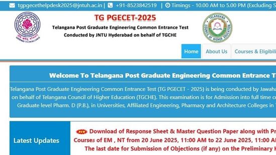 ర్యాంక్ కార్డు కోసం https://pgecet.tgche.ac.in/ వెబ్ సైట్ లోకి వెళ్లాలి. హోం పేజీలో కనిపించే డౌన్లోడ్ ర్యాంక్ కార్డు లింక్ పై క్లిక్ చేయాలి. హాల్ టికెట్, రిజిస్ట్రేషన్ నెంబర్, పుట్టిన తేదీ వివరాలను నమోదు చేయాలి. ర్యాంక్ కార్డు కోసం https://pgecet.tgche.ac.in/ వెబ్ సైట్ లోకి వెళ్లాలి. హోం పేజీలో కనిపించే డౌన్లోడ్ ర్యాంక్ కార్డు లింక్ పై క్లిక్ చేయాలి. హాల్ టికెట్, రిజిస్ట్రేషన్ నెంబర్, పుట్టిన తేదీ వివరాలను నమోదు చేయాలి.