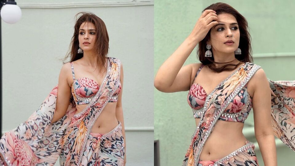 <p>నటి శ్రద్ధా దాస్ తన జీరో సైజు అందాలతో కనువిందు చేసింది. చీరలో ఆమె చేసిన ఫొటోషూట్ వైరల్ అవుతోంది.</p>
