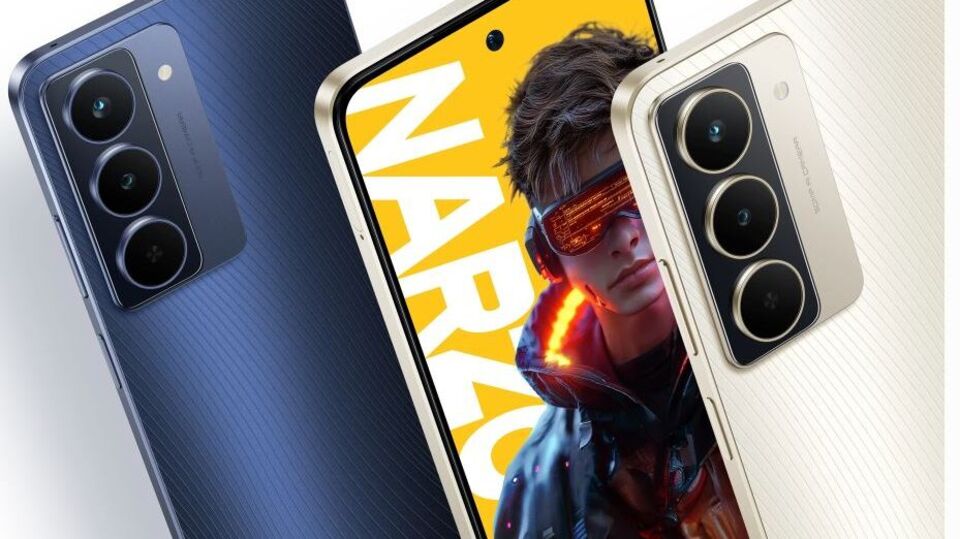 <p>రియల్​మీ నార్జో 80ఎక్స్​- ఈ స్మార్ట్​ఫోన్​లో మీడియాటెక్​ డైమెన్సిటీ 6400 ప్రాసెసర్​ ఉంటుంది. 50ఎంపీ+2ఎంపీ రేర్​, 8ఎంపీ ఫ్రెంట్​ కెమెరా సెటప్​ దీని సొంతం. 6000ఎంఏహెచ్​ బ్యాటరీ కలిగిన ఈ స్మార్ట్​ఫోన్​ ధర అమెజాన్​లో రూ. 12,998గా ఉంది.</p>