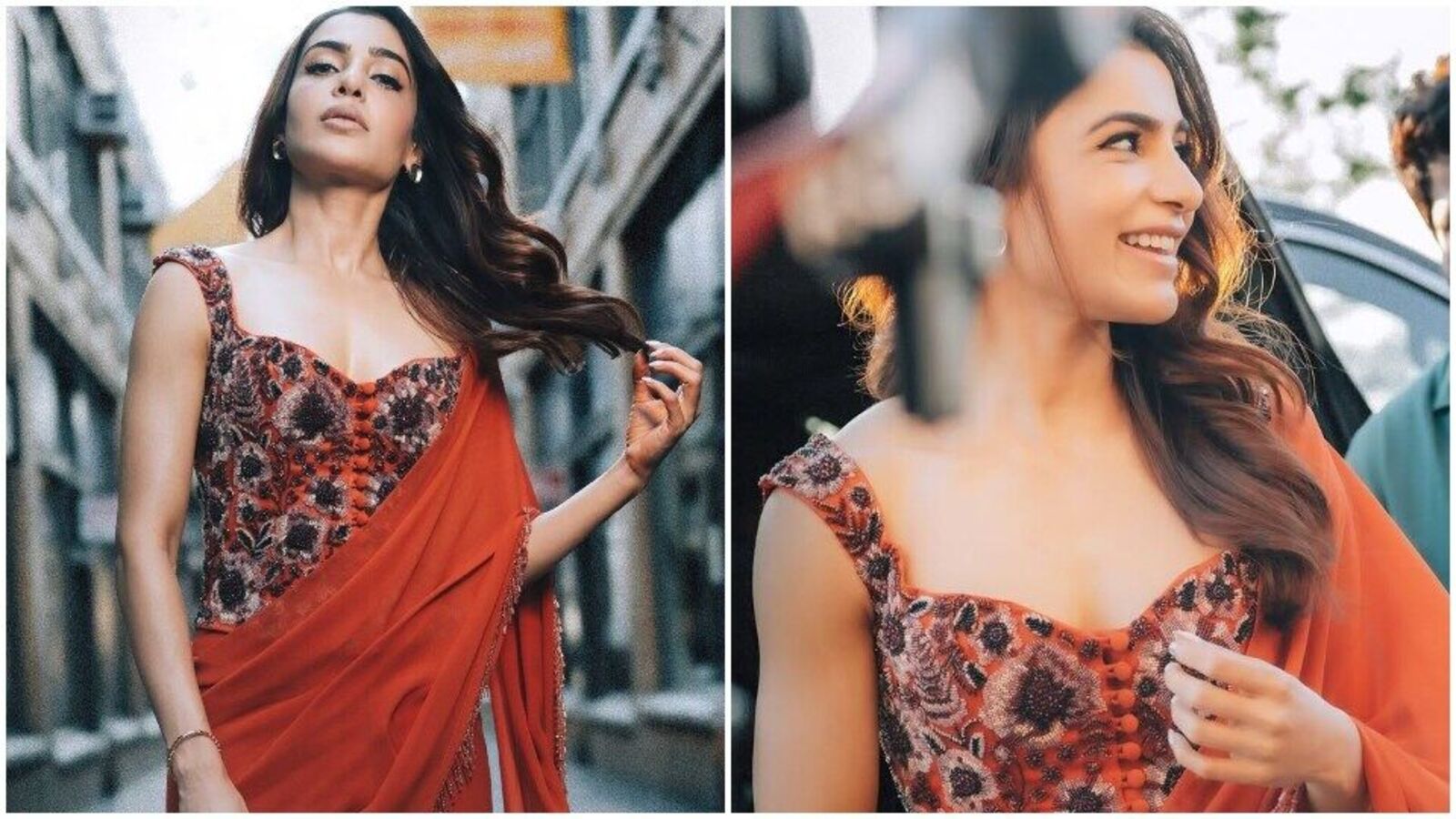 ఎర్ర చీరలో సమంత 'పర్‌ఫెక్షన్': అమెరికాలో మెరిసిన అందాల తార