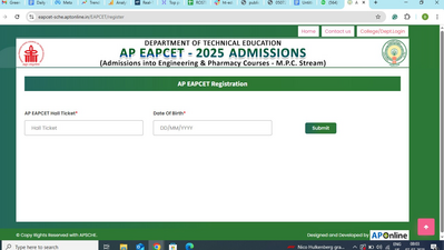 ఏపీ ఎంసెట్ కౌన్సెలింగ్ ప్రక్రియ (Official website, screenshot) ఏపీ ఎంసెట్ కౌన్సెలింగ్ ప్రక్రియ (Official website, screenshot)