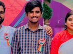 శ్రీకాళహస్తి జనసేన ఇన్‌ఛార్జి కోట వినుత దంపతులతో రాయుడు (మధ్యలో వ్యక్తి)