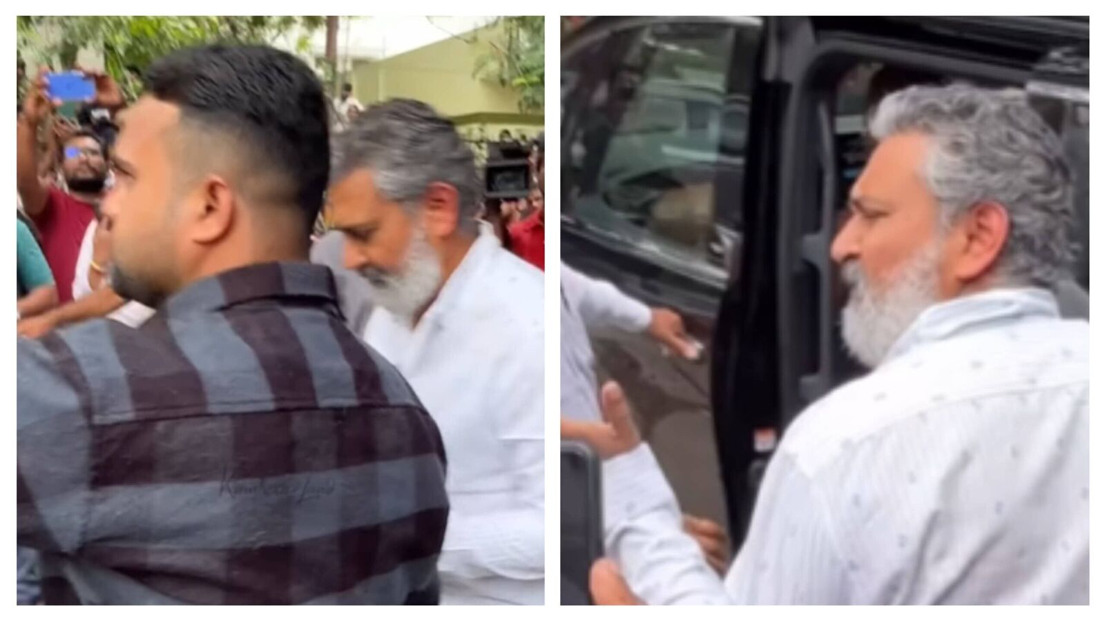 సమయం.. సందర్భం లేదా? సెల్ఫీ కోసం ట్రై చేసిన అభిమానిని తోసేసిన రాజమౌళి.. వీడియో వైరల్