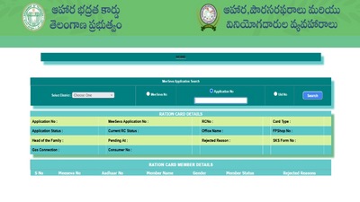 <p>ఇప్పటి వరకు మంజూరైన కొత్త కార్డులతో పాటు కుటుంబ సభ్యుల జోడింపు వివరాలను పౌరసరఫరాల శాఖ వెబ్ సైట్ ద్వారా సులభంగా తెలుసుకోవచ్చు. రేషన్ కార్డు నెంబర్ లేదా మీసేవలో దరఖాస్తు చేసుకున్న సమయంలో జనరేట్ అయ్యే రిజిస్ట్రేషన్ నెంబర్ ఆధారంగా అధికారిక వెబ్‌సైట్‌లో కార్డును నేరుగా డౌన్ లోడ్ చేసుకోవచ్చు. ఈ కార్డులో కుటుంబసభ్యుల పూర్తి వివరాలు చూపిస్తాయి. అధికారిక వెబ్‌సైట్‌ లో రిఫరెన్స్ నెంబర్ లేదా కొత్త లేదా పాత రేషన్ కార్డు నెంబర్ ను ఎంటర్ చేయాలి. ఆ తర్వాత జిల్లా పేరును సెలెక్ట్ చేసి సెర్చ్ చేస్తే పూర్తి వివరాలు తెలుస్తాయి. వెబ్ సైట్ లో రేషన్ కార్డు స్థితి తెలియకపోతే స్థానిక మండల ఆఫీసుల్లో తమ దరఖాస్తు స్టేటస్ తెలుసుకోవచ్చు.</p> 