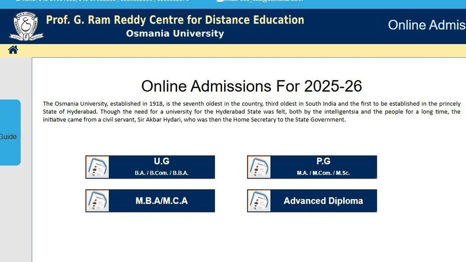 <p>ఈ మెయిల్ ఐడీ, మొబైల్ నెంబర్ తప్పనిసరి. ఆ తర్వాత కోర్సు ఎంపిక చేసుకోవటం, ప్రాసెసింగ్ ఫీజు చెల్లించుకోవాలి. ఇక కోర్సుల ఫీజు సెమిస్టర్ల వారీగా కట్టుకోవచ్చు. సబ్మిట్ చేసిన తర్వాత రిజిస్ట్రేషన్ కాపీని డౌన్లోడ్ చేసుకోవాలి.</p>