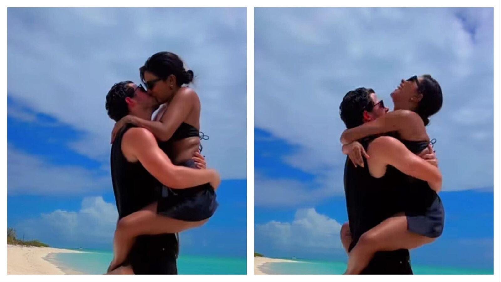 బీచ్‌లో భర్తతో ప్రియాంకా చోప్రా రొమాన్స్.. లిప్ కిస్‌తో రచ్చ రచ్చ.. పరుగెత్తుకుంటూ వచ్చి అతడిపైకి దూకి..