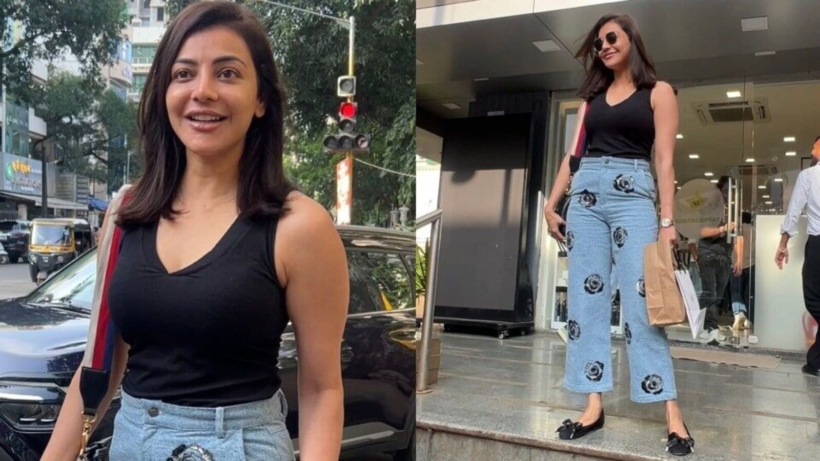 చనిపోయిందన్న పుకార్ల తర్వాత కాజల్ అగర్వాల్ తొలిసారి ఇలా.. ముంబైలో ఫొటోలకు పోజులు