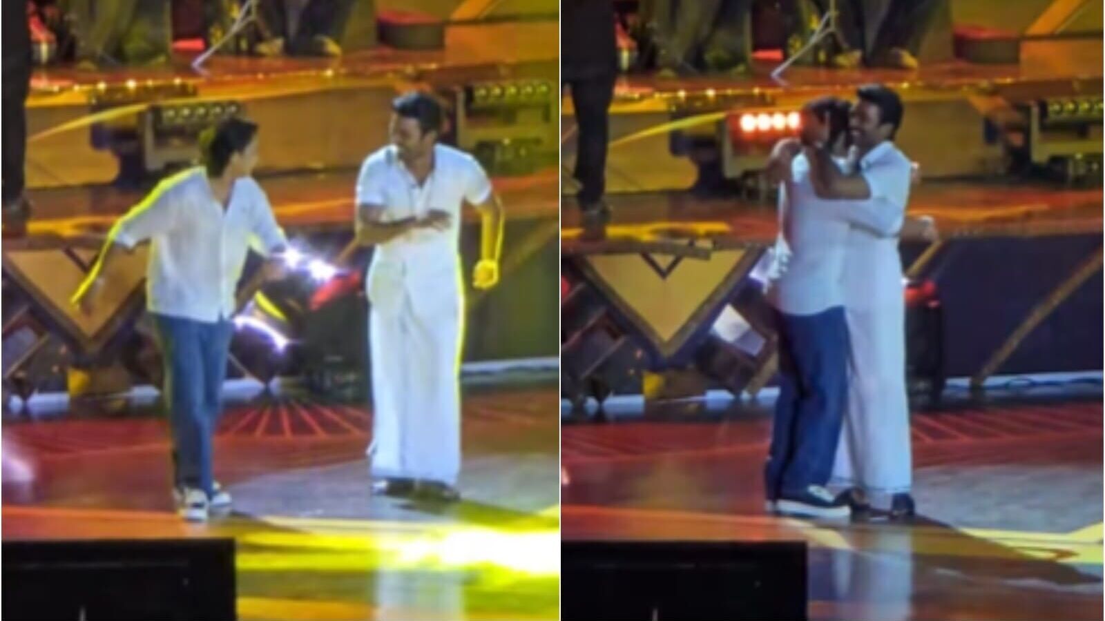 కొడుకుతో కలిసి డ్యాన్స్ చేసిన ధనుష్.. వైరల్ గా వీడియో.. చిన్నప్పుడు పూలమ్మి ఇడ్లీలు తినేవాళ్లం.. హీరో కామెంట్లు