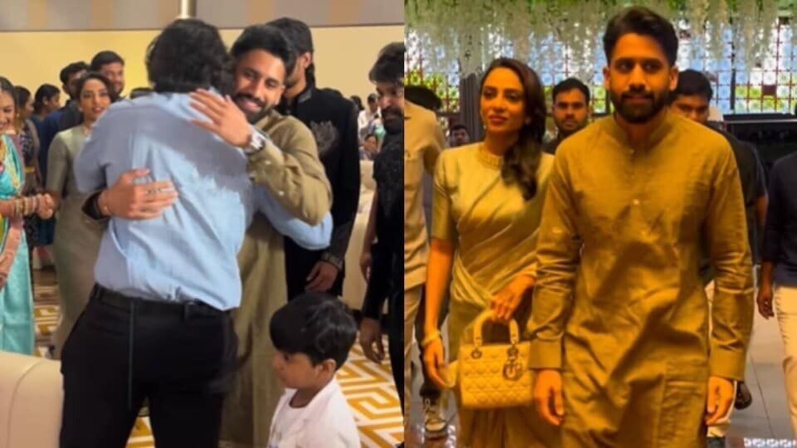 కపుల్ గోల్స్.. స్పెషల్ అట్రాక్షన్‌గా శోభిత‌, చైత‌న్య‌.. ట్రెడిష‌న‌ల్ దుస్తుల్లో క్యూట్ జోడీ.. మ‌ధ్య‌లో సాయి తేజ్‌