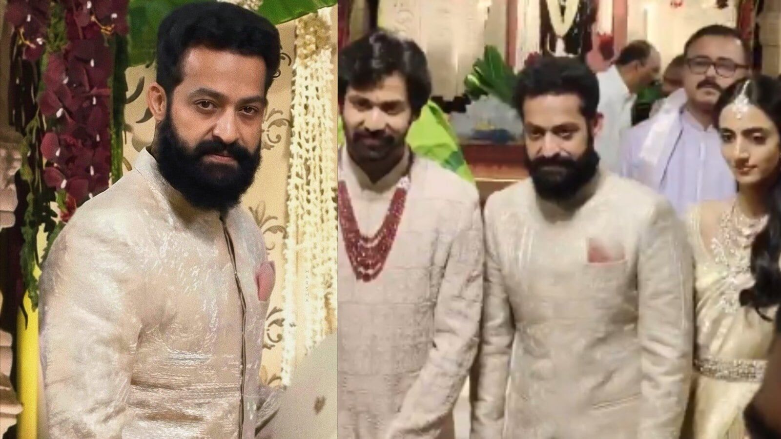 బావమరిది పెళ్లిలో స్పెషల్ అట్రాక్షన్ గా జూనియర్ ఎన్టీఆర్..మ్యాడ్ హీరో వెడ్డింగ్ లో ఫ్యామిలీతో కలిసి సందడి.. ఫొటోలు వైరల్