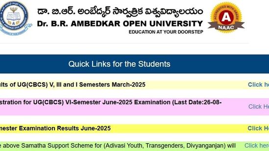 డిగ్రీ ప్రవేశాలకు ఇంటర్ పూర్తి చేసి ఉండాలి. పోస్ట్ గ్రాడ్యూయేషన్ కోర్సుల్లో ఎంఏ, ఎమ్మెస్సీ, ఎంకామ్ ఉన్నాయి. ఈ కోర్సుల్లో చేరాలంటే గ్రాడ్యూయేషన్ పూర్తి చేసి ఉండాలి. ఇవి కూడా తెలుగు, ఇంగ్లీష్ మీడియాల్లో ఉన్నాయి. సెమిస్టర్ విధానంలో పరీక్షలు ఉంటాయి. డిగ్రీ ప్రవేశాలకు ఇంటర్ పూర్తి చేసి ఉండాలి. పోస్ట్ గ్రాడ్యూయేషన్ కోర్సుల్లో ఎంఏ, ఎమ్మెస్సీ, ఎంకామ్ ఉన్నాయి. ఈ కోర్సుల్లో చేరాలంటే గ్రాడ్యూయేషన్ పూర్తి చేసి ఉండాలి. ఇవి కూడా తెలుగు, ఇంగ్లీష్ మీడియాల్లో ఉన్నాయి. సెమిస్టర్ విధానంలో పరీక్షలు ఉంటాయి.