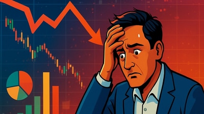 Stock market crash: The Sensex and the Nifty 50 snapped their two-day winning run on Monday, October 13. (An AI-generated image)